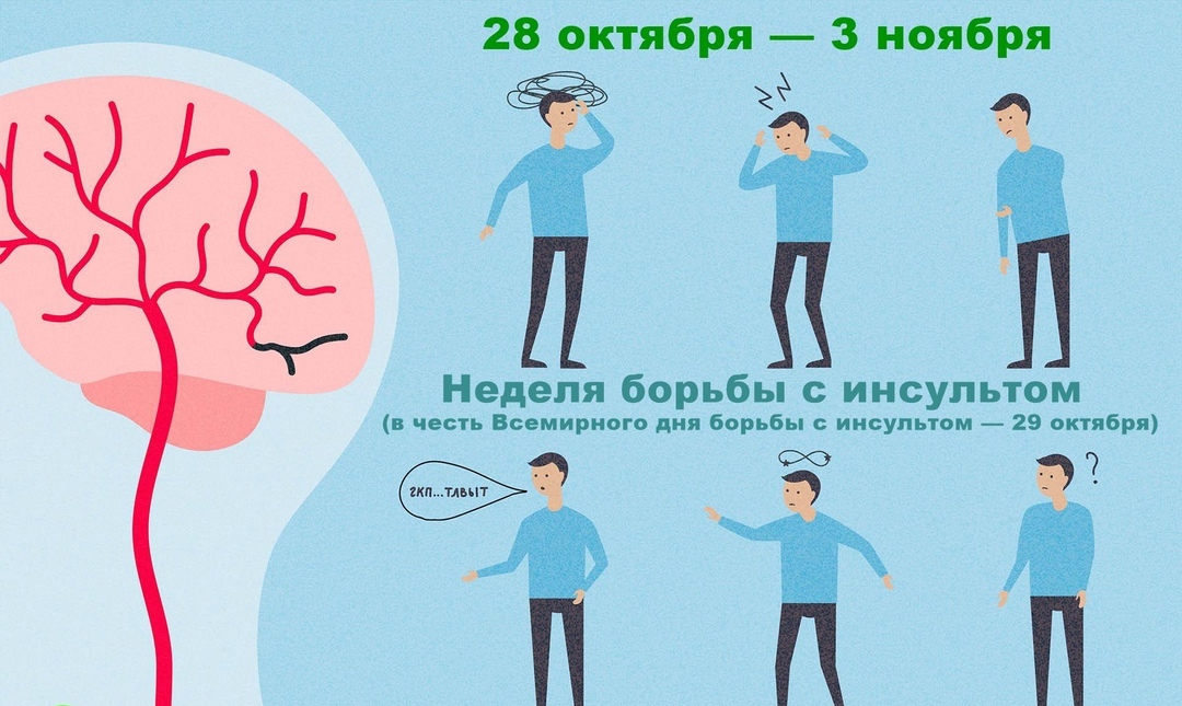 С 28 октября по 3 ноября проводится неделя борьбы с инсультом